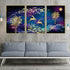 Mystical Moonlight Set of 3 Framed Canvas Wall painting Art